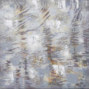 Frank Henning - Malerei | Kunst in Köln-Bonn | Gemälde: Spiegelungen | Acrylbild, Mixed Media, Krakelee und Struktur auf 3D-Leinwand