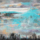 Seascape in turquoise and ochre